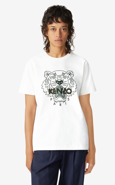 Kenzo Women Loose Tiger T-shirt White